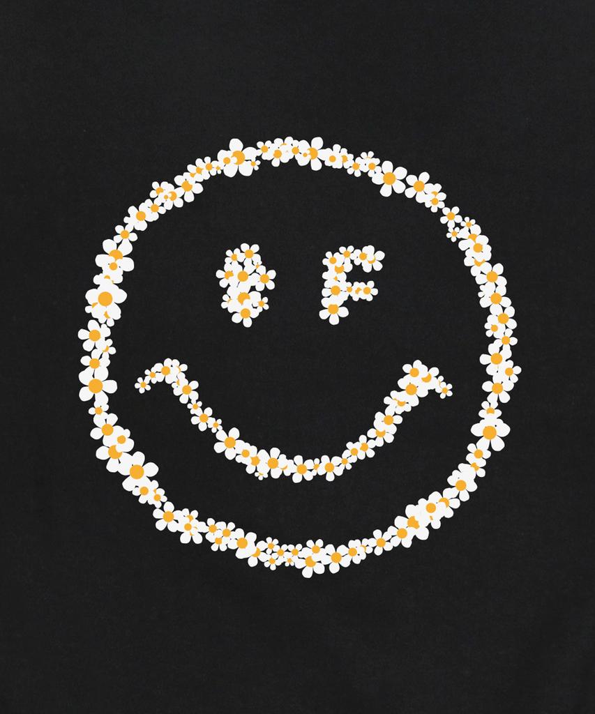 GRAVER [Unisex] Multiflower Dot Smile Sweatshirt_Black