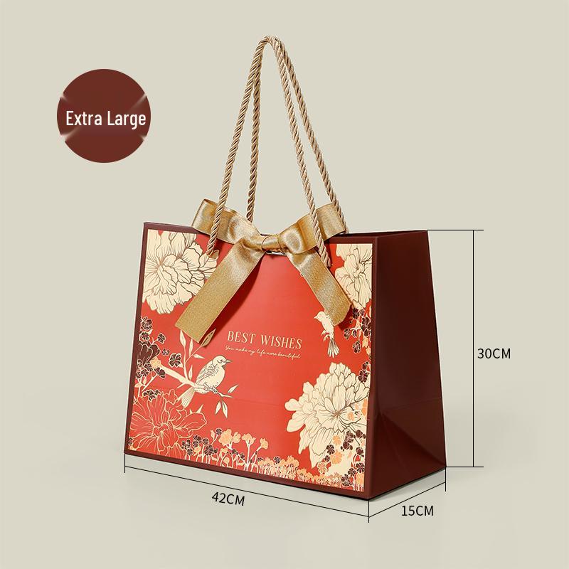 Light Luxury Gift Tote: Custom Paper Shopping Bag for Clothing and Souvenirs