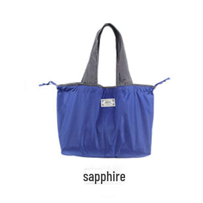 Portable Foldable Nylon Drawstring Shopping Bag - Eco-Friendly Travel and Supermarket Storage Solution