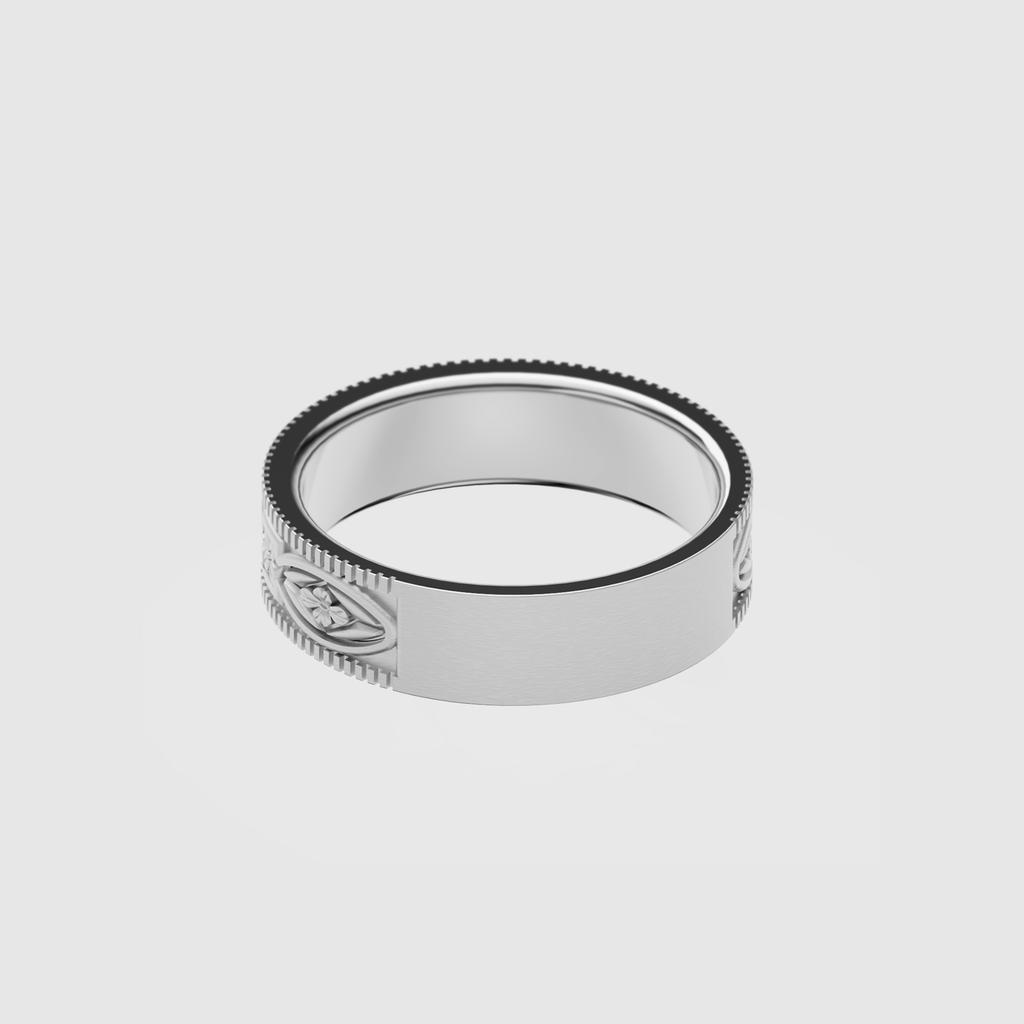 Musee.Art Vintage Flower Couple Rings (Men'S)