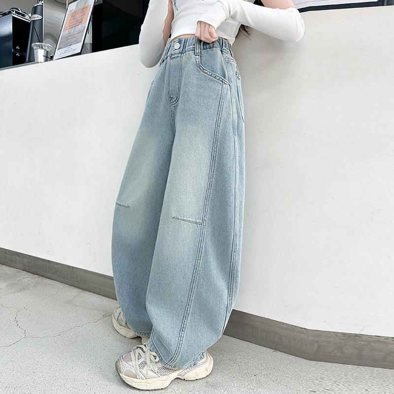 

Универсальные джинсы галифе для девочек на весну и осень 2025 120 cm синий