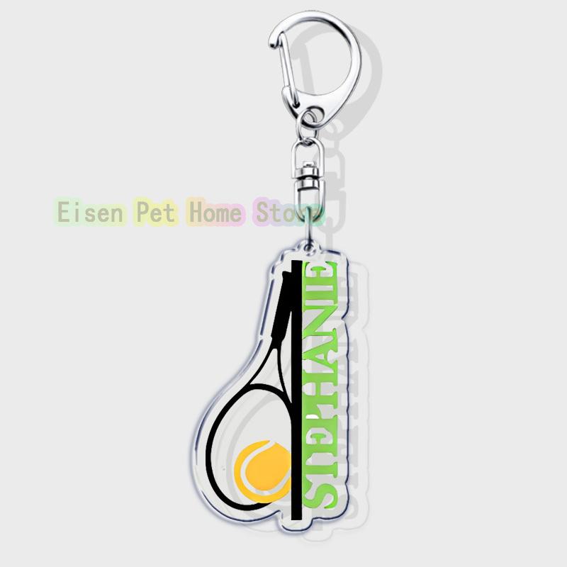 Classic Sports I Love Tennis Keychains for Accessories Bag Hobby Bike Car Keyrings Jewelry Friends Father Boyfriends Gifts