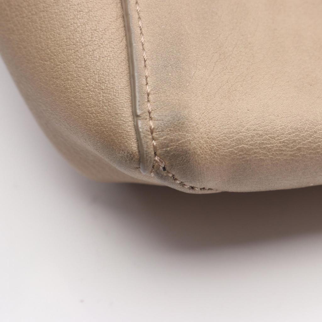 Used CELINE Hippo phantom Tote Bag leather Beige Used Women