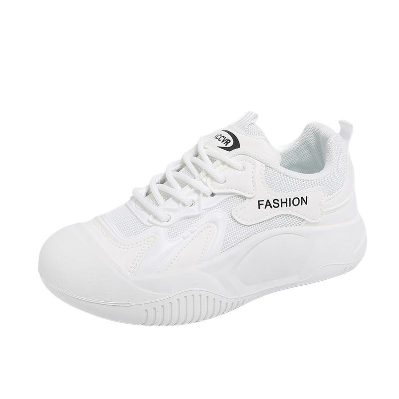 Spring new breathable little white shoes female students through the net versatile leisure sports board shoes