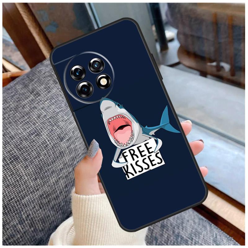 Ocean Shark Tooth Fish Case For OnePlus 13R 13T 12R 10R 10T 15 13 12 11 10 9 Pro Nord 5 CE 2 3 4 Lite N20 N30 Coque