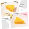 CORHAD Realistic Artificial Cheese Simulation Cheese for Decorating Cakes and Photography and Crafts 3-Piece Model, Desserts, Props,