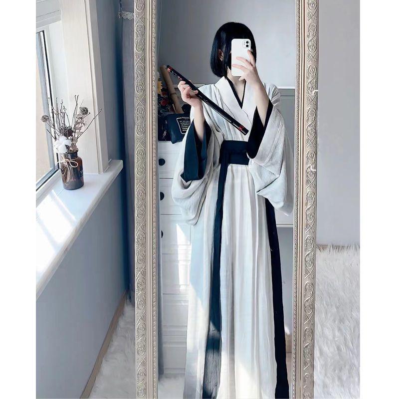 Women's Wei Jin Style Slimming Hanfu Costume for Ethnic Dance Performance