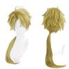Doppo Kunikida Cosplay Wig Green Gold Long Ponytail Fluffy Heat Resistant Synthesis Hair Anime Cosplay Wigs + Wig Cap