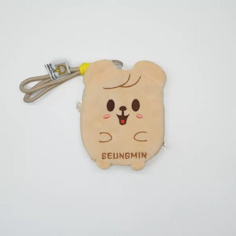 Latest Cartoon Plush Pencil Bag Makeup Bag Portable Cute Wallet Coin Bag Cartoon Bear Star Essential Gift