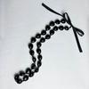 Collana di noci di kukui - Laurea Classe 2023 - Ghirlanda di noci con perline nere e fiocco - Regalo di laurea - Accessorio per feste