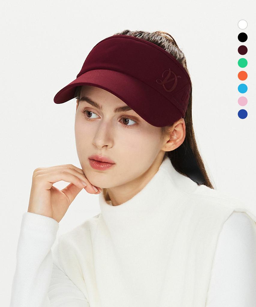 DUVIK Women'S 3D Embroidered Logo Ribbon Sun Visor Df1Wap711