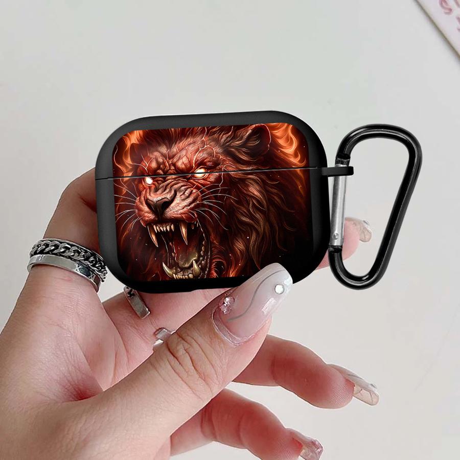 Earphone Cases Cover Case For Airpods 3 2 Pro3 1 Pro2 Pro 4 Flame Lion Airpods 2