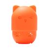 Clean And Hygienic Silicone Cat Makeup Sponges Storage Box Sponges Safe Simple Silica Gel Cat Shaped Sponge Holder, Yellow