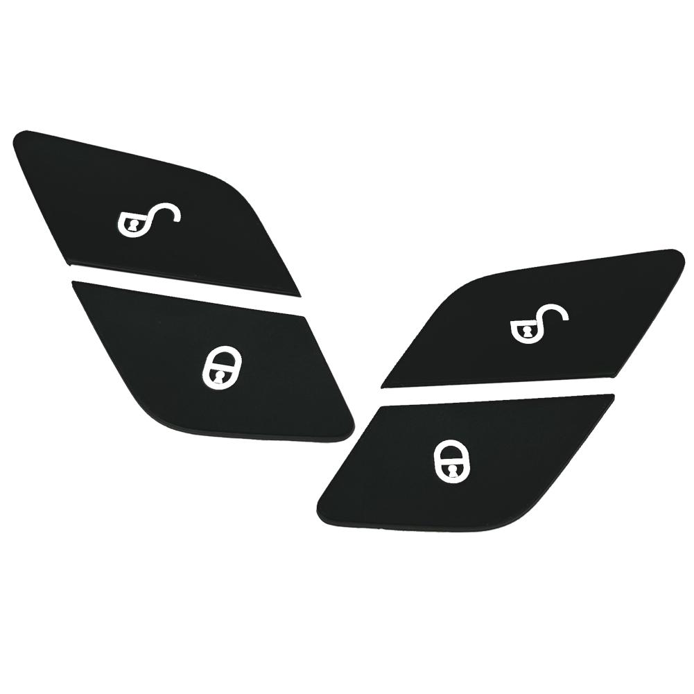 Black Car Door Lock Switch Button Sticker For Mercedes Benz C E S class GLC W205 W213 X253 Vito W447 W222 Car