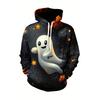 Autumn and Winter Men's Halloween Pixie 3D Printed Hooded Comfortable and Breathable Hoodies & Sweatshirts (men’s)