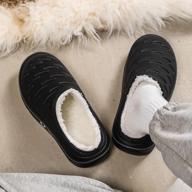 Winter Men's Warm Slippers Cotton Slippers Wrap Heels Outdoor Indoor Warm Shoes Men Home Bedroom Plush Warm Slippers 38-45