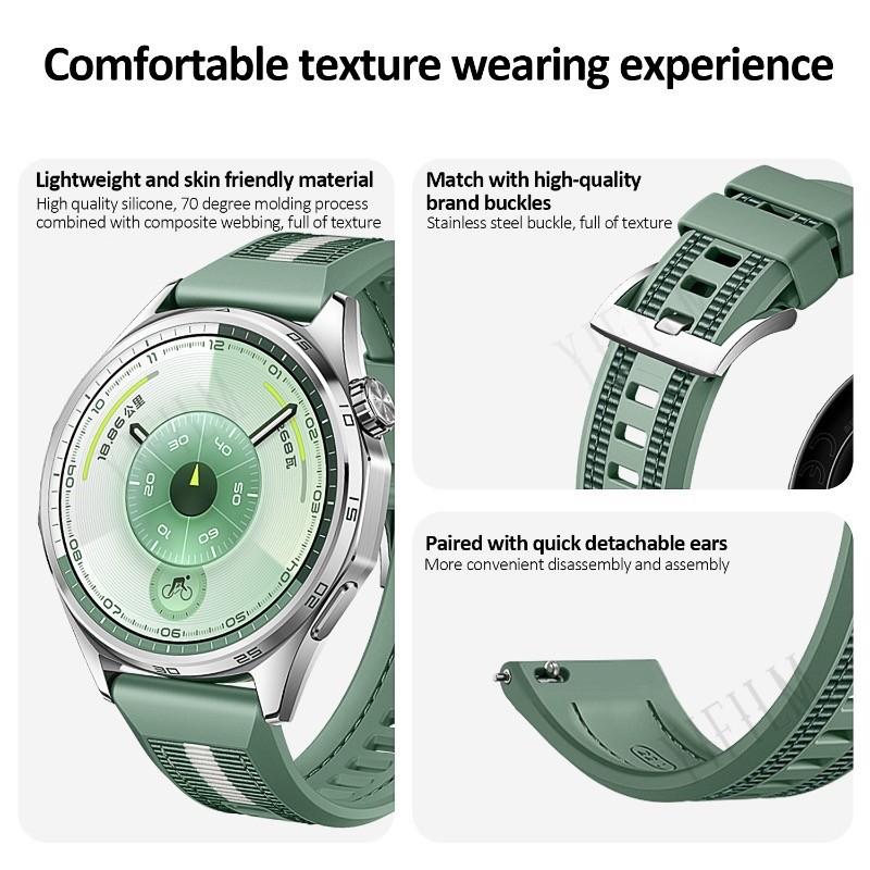 Offizielle Nylon-Armbandbänder mit PC-Schutzhülle für Huawei Watch GT 6 GT6 Pro GT5 46mm 22mm Komposit-Silikonarmband