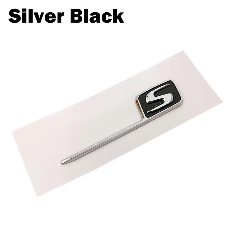 New ABS S Badge Car Rear Emblem Sticker for Cla45 C63 W212 E63 A45 Gla45 Styling Accessories