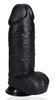 EXTRA THICK Dildo 21 X 8cm Black - Real Rock - Black Dildos