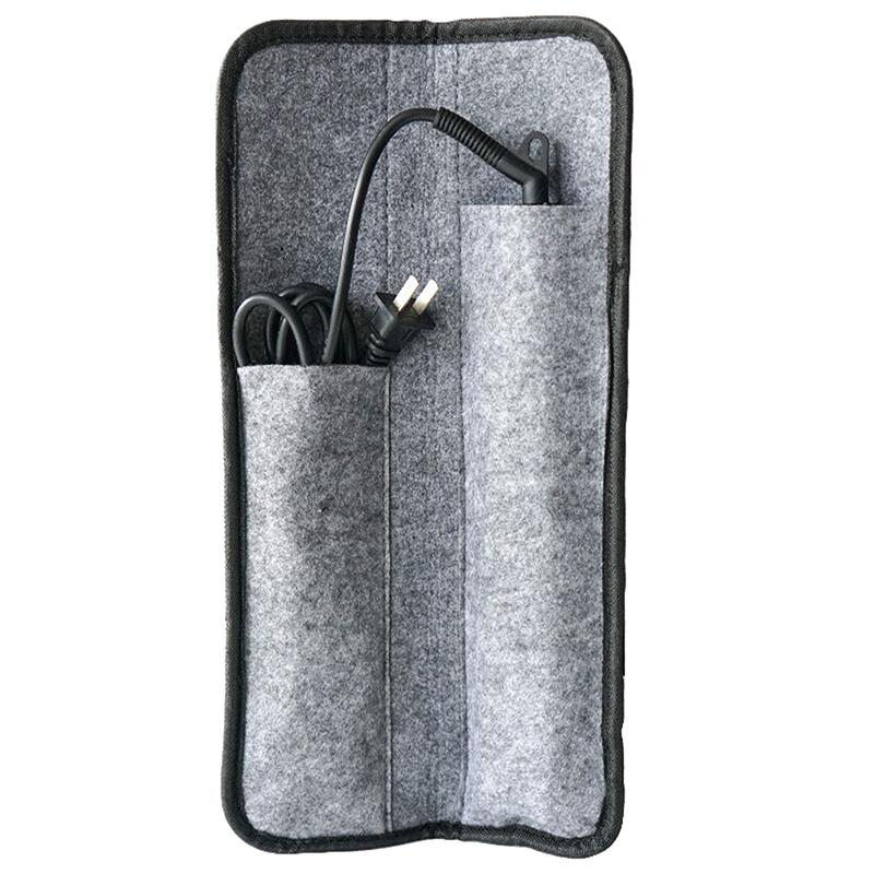 Aufbewahrungstasche für Haarglätter, Tragetasche für Lockenstäbe, Haarglätter, Lockenstab, Tasche, hitzebeständige Matte