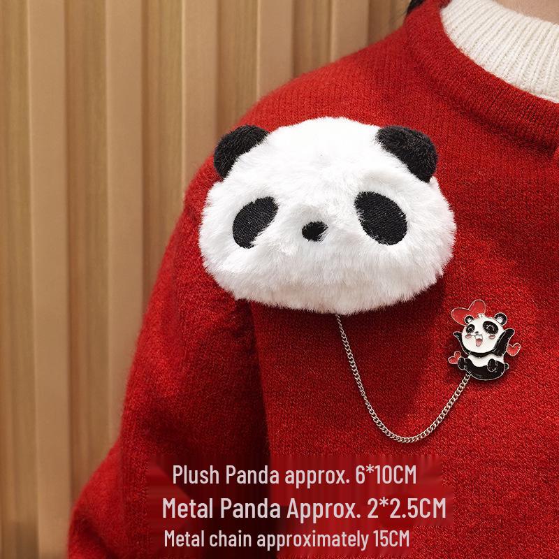 Adorable Red Panda Brooch: Cute Plush Backpack Pin for Students, Couples & Women - Perfect Birthday Gift