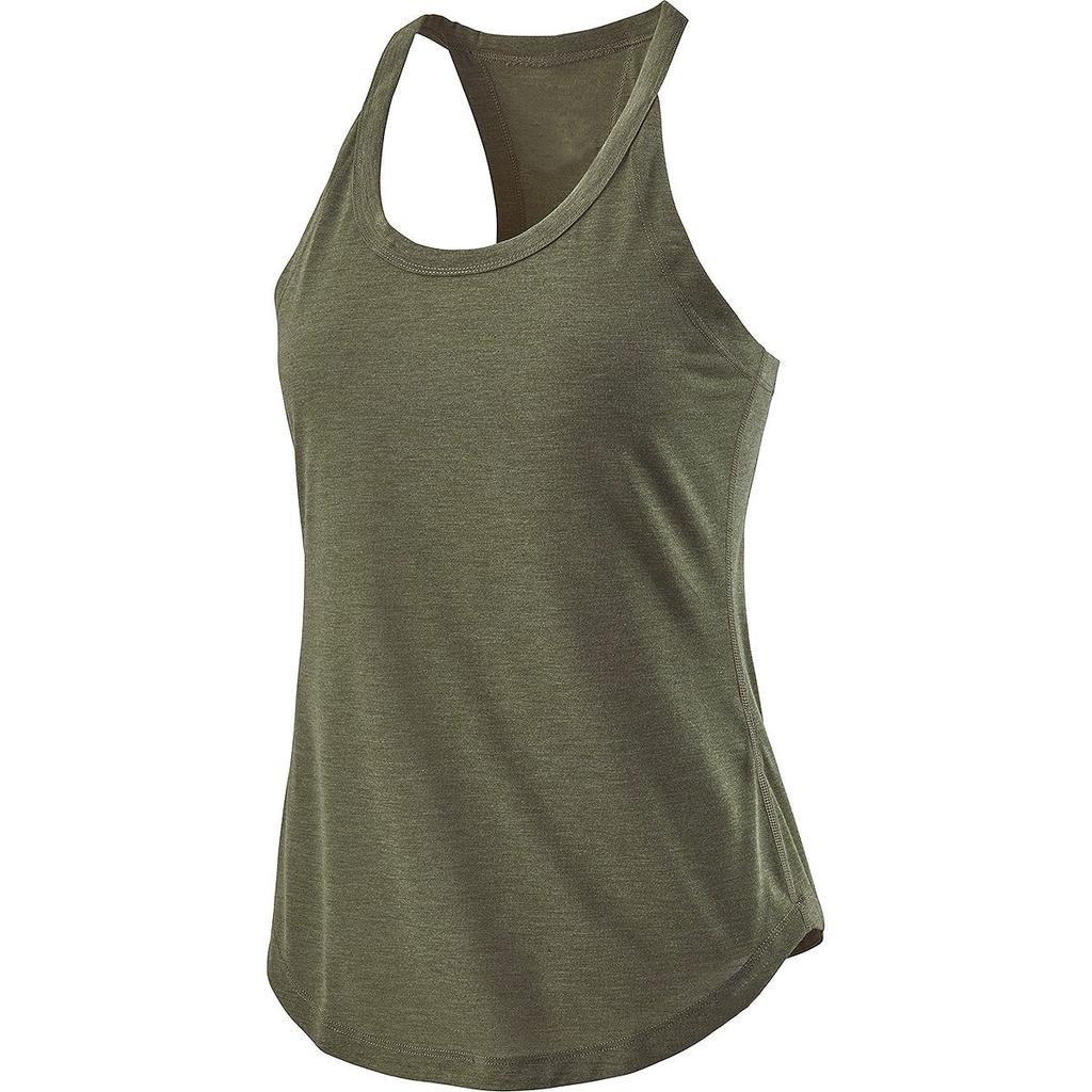 2023 Neues Träger-Racerback-Damen-Tanktop mit gefalteter Rückseite für Sommer-Outwear-Yoga-Sport-Tanktop
