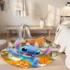 Stitch Tropical Round Carpet Design for Dining Room Game Room Playrooms Entryway Anti-slip Round Rug Office home decor Gift for Festivals