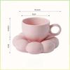 6oz Sunflower Coffee Mug Aesthetic Ceramic Cloud Cup Decorative Saucer Afternoon Tea Water Cup Office Decor Home Mug Drinkware