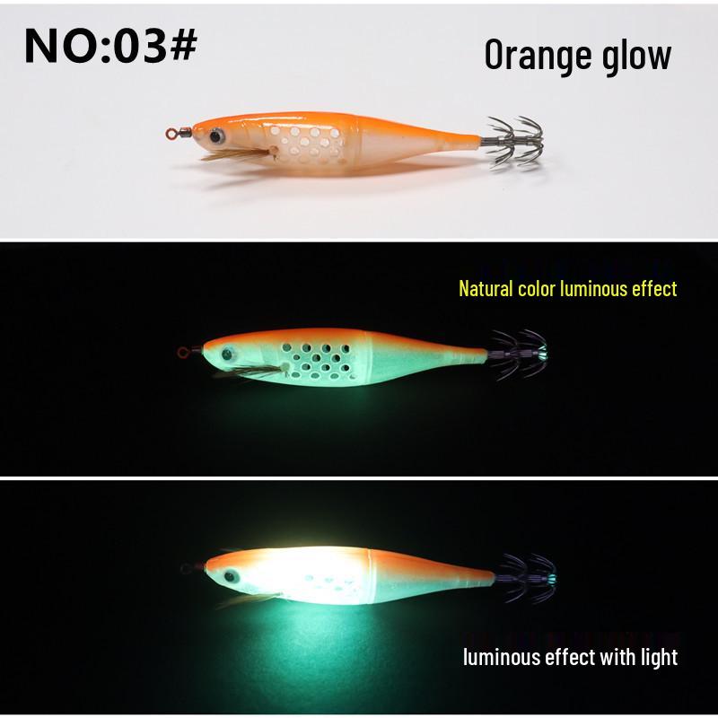 Cesta de Isca de Camarão de Madeira para Pesca: Lula, Polvo & Choco, 10g