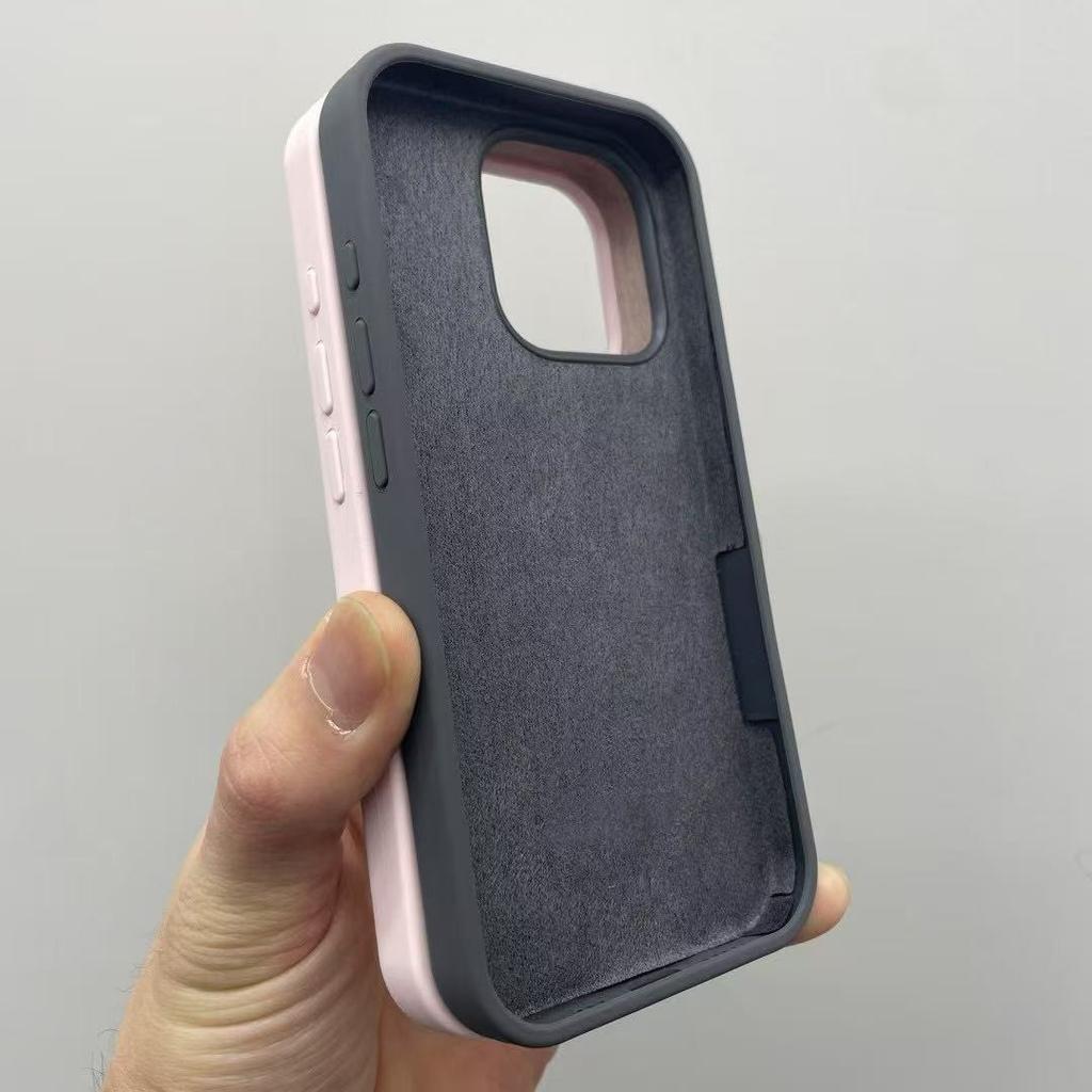 Solid Color Liquid Silicone Case Cover For iPhone 16 Pro Max 16Pro Soft Active Touch Camera Button Cases
