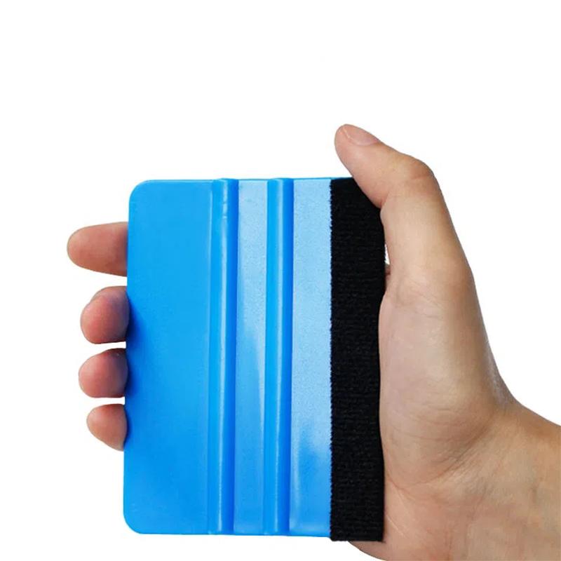 5Pcs Car Stickers Film Install Squeegee Vinyl Carbon Fiber Scraper with Felt Squeegee Tool Film Wrapping Car Wrap Tools 10x7cm