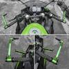 Motikvans Knuckle Grip CNC Aluminium Custom Teile für Kawasaki Ninja Grün Protektoren, Protektoren, Handschützer, 400/Z400,