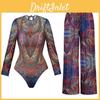 Sun Protection Set Womens Swimwear Beach Swimsuit Two Piece Stylish Swimsuit Set For Swimming And Beach Activities Uv Protection Comfortable Swimwear