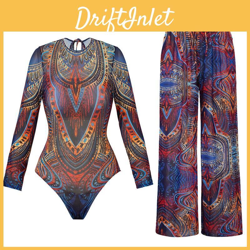 Sun Protection Set Womens Swimwear Beach Swimsuit Two Piece Stylish Swimsuit Set For Swimming And Beach Activities Uv Protection Comfortable Swimwear