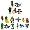 Italian Brainrot Al Pvc Figurine Set With Shark And Wooden Bucket For Collectors And Kids