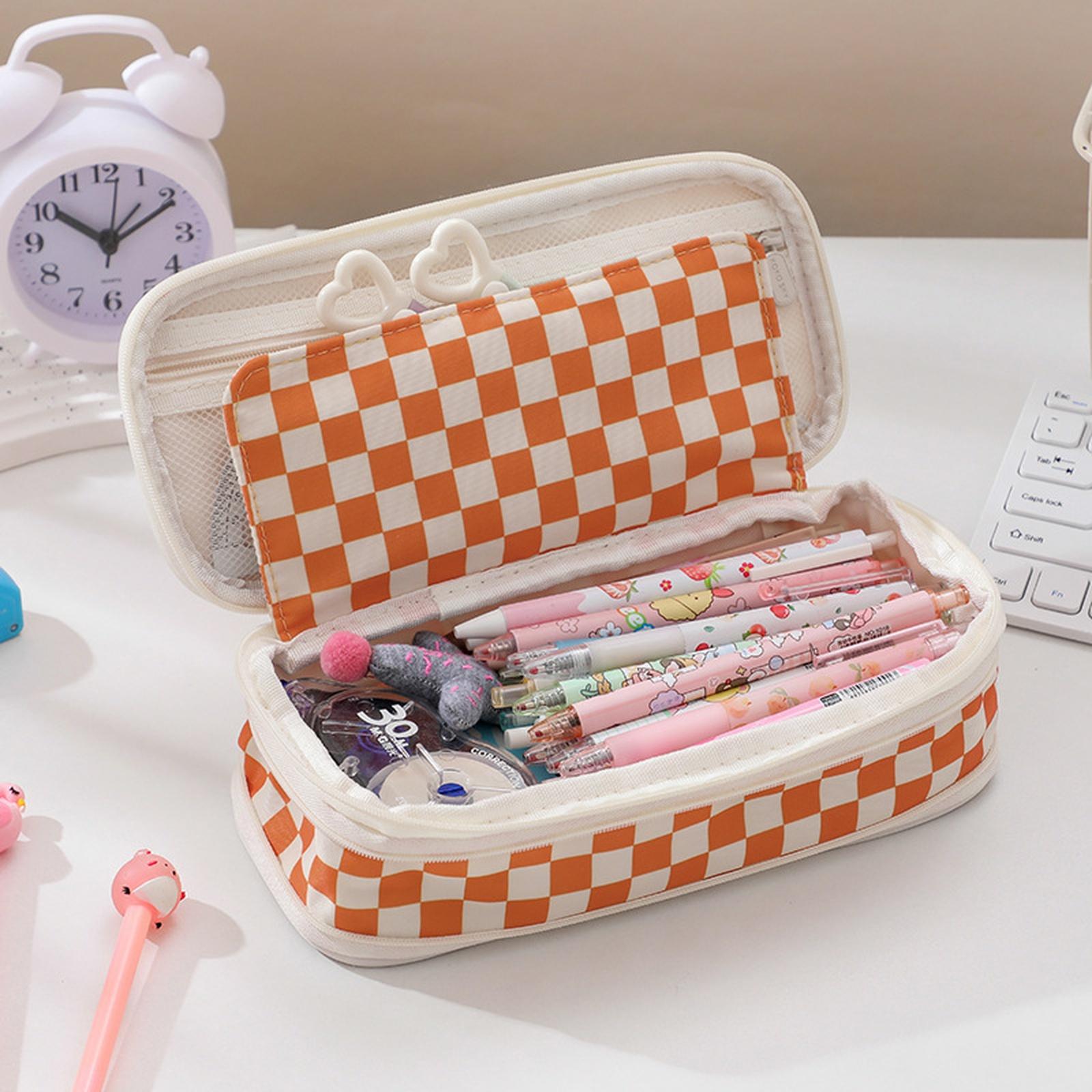 Large Capacity Pencil Case Multifunctional Stain Resistant Pouch one size оранжевый