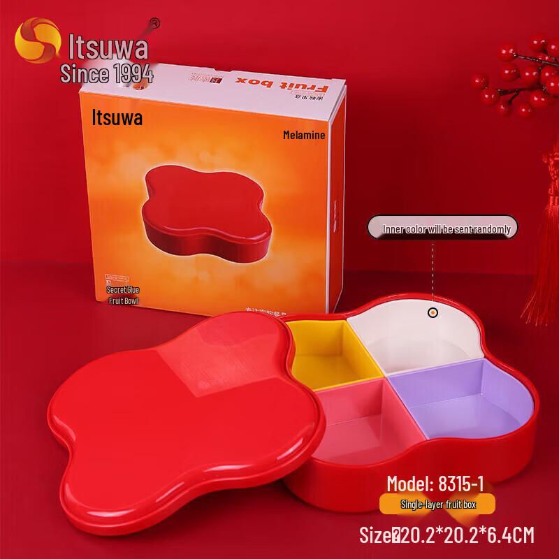 Wuhe Melamine Chinese New Year Fu Dry Fruit & Candy Box