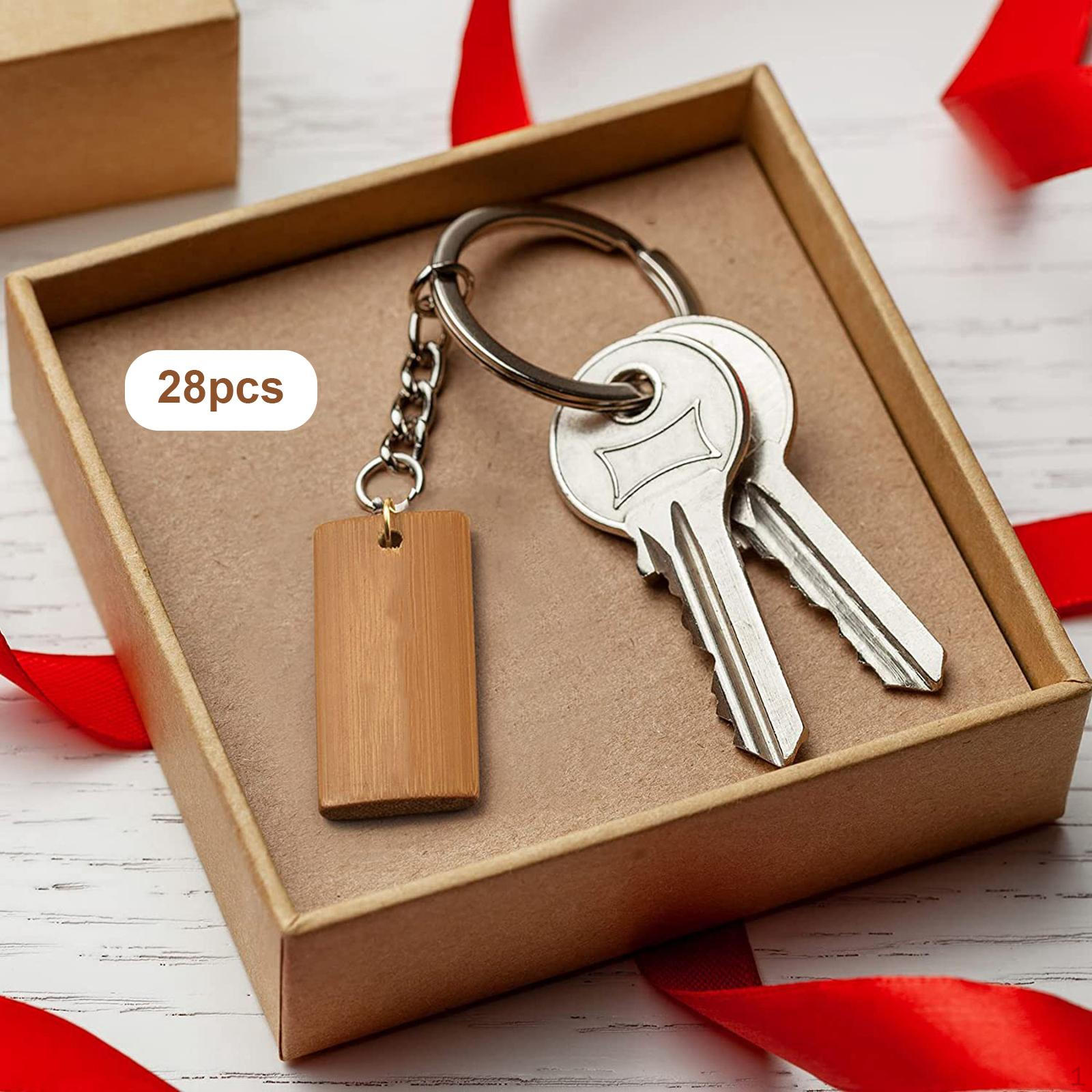 

Подвески из бамбуковой крошки, деревенские ломтики, модные именные бирки, прямоугольные украшения для дома, пара 6cmx3cm