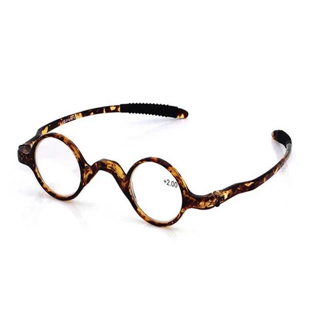 

NONOR Ultralight TR90 Reading Glasses Men Women Eyewear Round Small Frame Blue Light Prescription Glasses with Anti Slip Legs +100