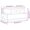 Vidaxl Stolik Kawowy, Szary, 80X55X40,5 Cm, Lite Drewno Sosnowe