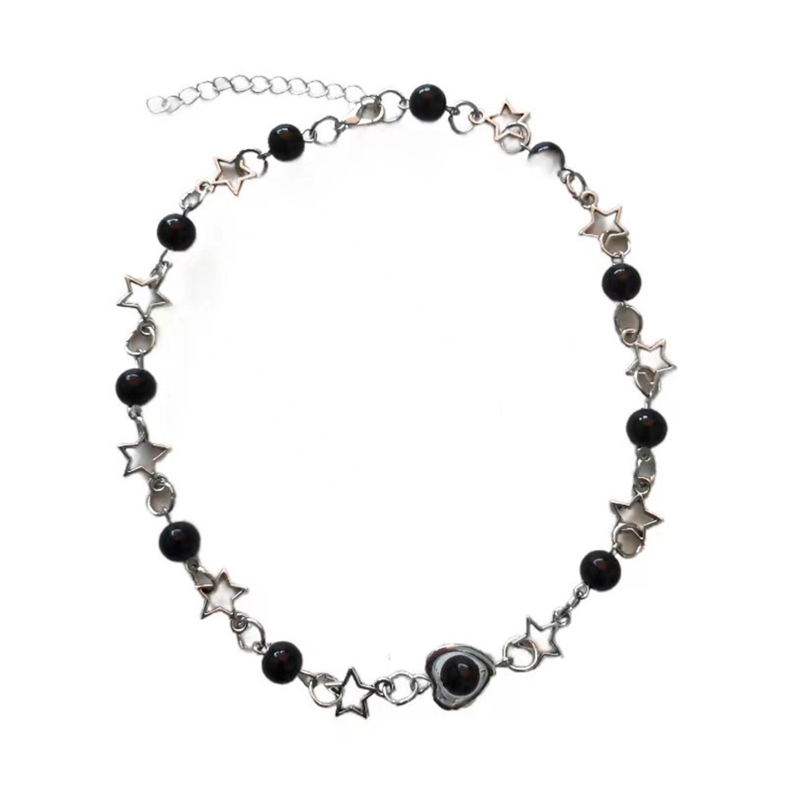 

Ожерелье-чокер из полых звезд и жемчуга, корейская мода, бисерная цепочка на ключицу, эстетичная регулируемая цепочка-воротник, шейное украшение 1