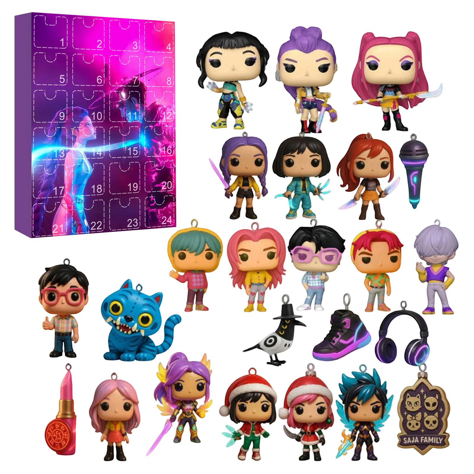 

Коробка-сюрприз с 3D куклами, 24 куклы ждут, чтобы вы их распаковали, Рождественский сюрприз для друзей и детей One Size