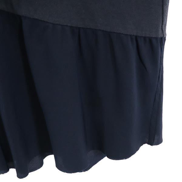 MIUMIU made in Italy Short sleeve Frill Tunic S Navy system Cut Women Used