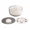 Salad Spinner 500RPM Electric Vegetable Fruit Washer Dryer Drainer Strainer for Kitchen 6000ML