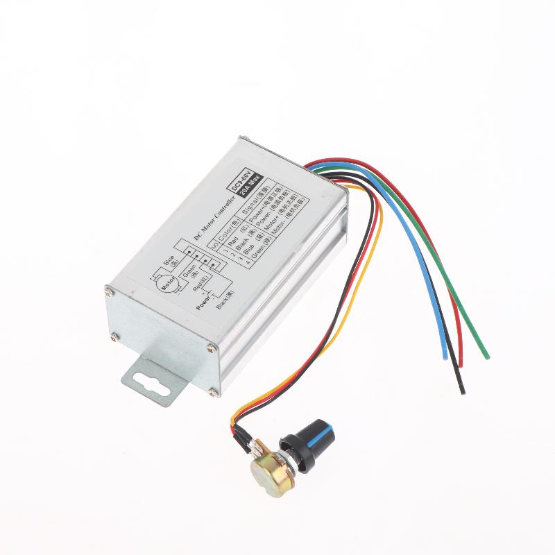 1 Stück PWM Drehzahlregler Stufenloser Gleichstrommotor Drehzahlregler DC 9V-60V 12V 24V 60V 20A Motor Pulsweitenmodulator Regler