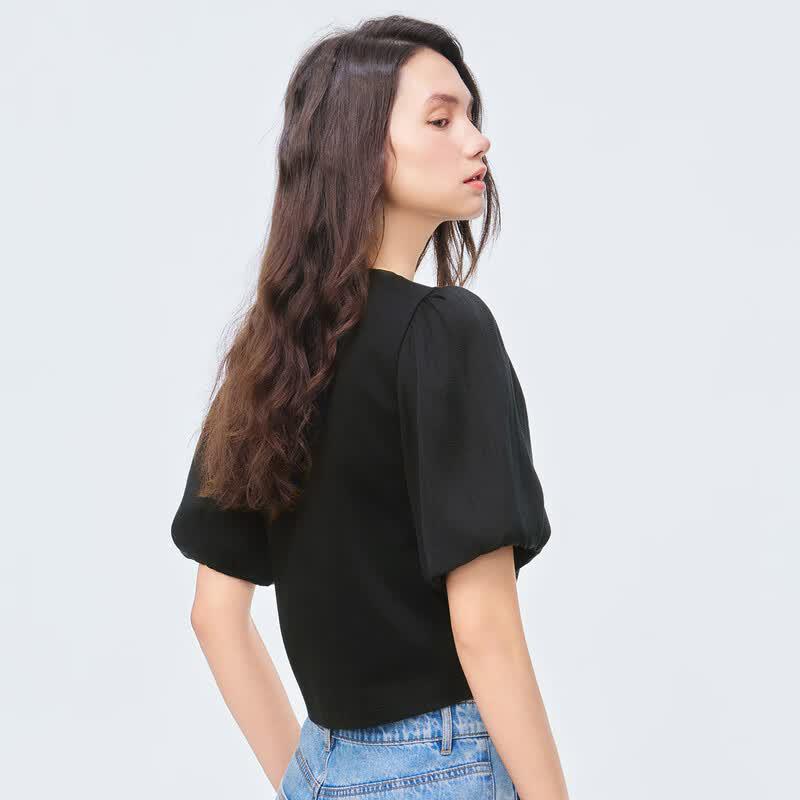 Women's French Relaxed Lantern Sleeve T-Shirt