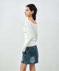 MONGDOL [Set] Boat Neck Layered Ribbed T-Shirt White Mdts087White