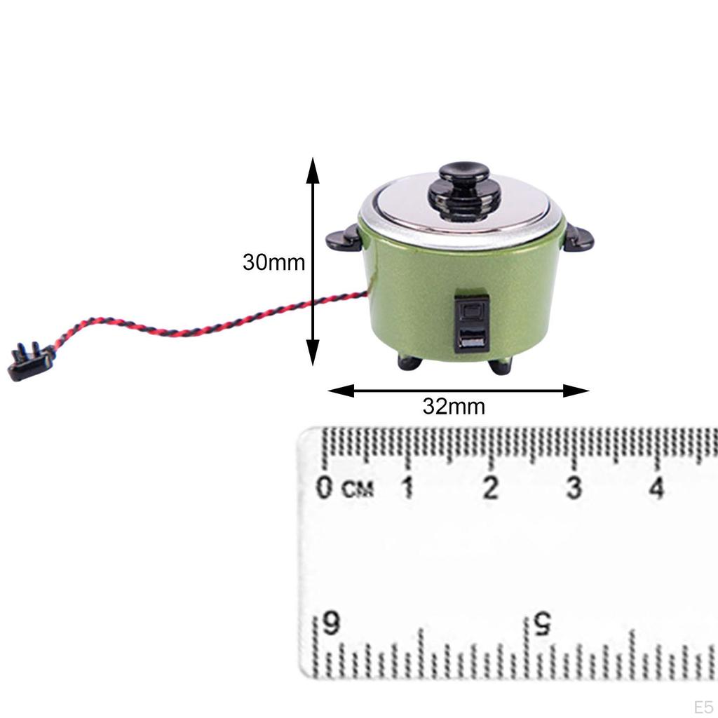 1:12 Dollhouse Rice Cooker Cookware Kitchen Accessories Play Toys Photographic Props