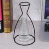 Creative Shapes Black Metal Flower Vase Frame Plant Holder Cafe Home Decor