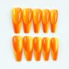 WM-12ai Marsh Orange Gradient Wearable False Nail Art Stickers